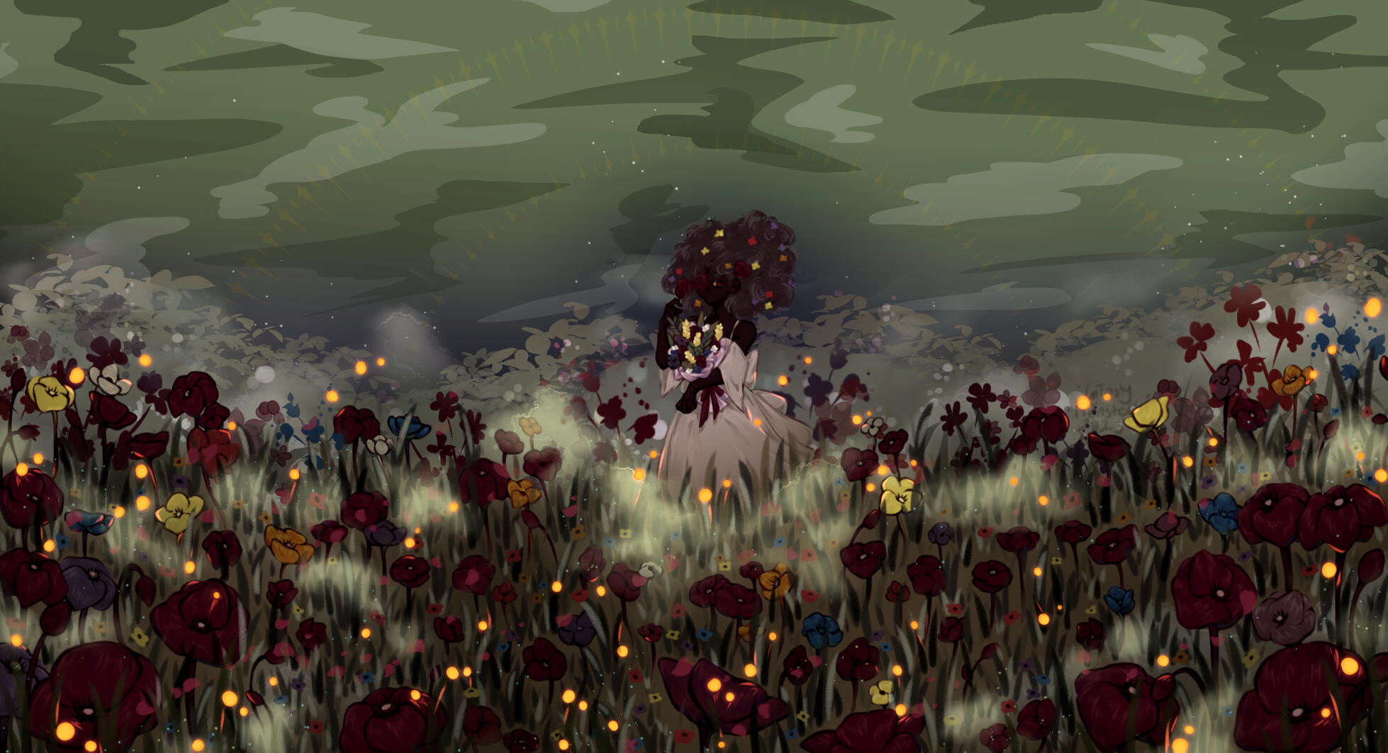 midnight poppyland_[ 4x6, 13x7 ]